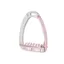Tech Venice Flat Evo Safety Stirrups-Silver/Pink